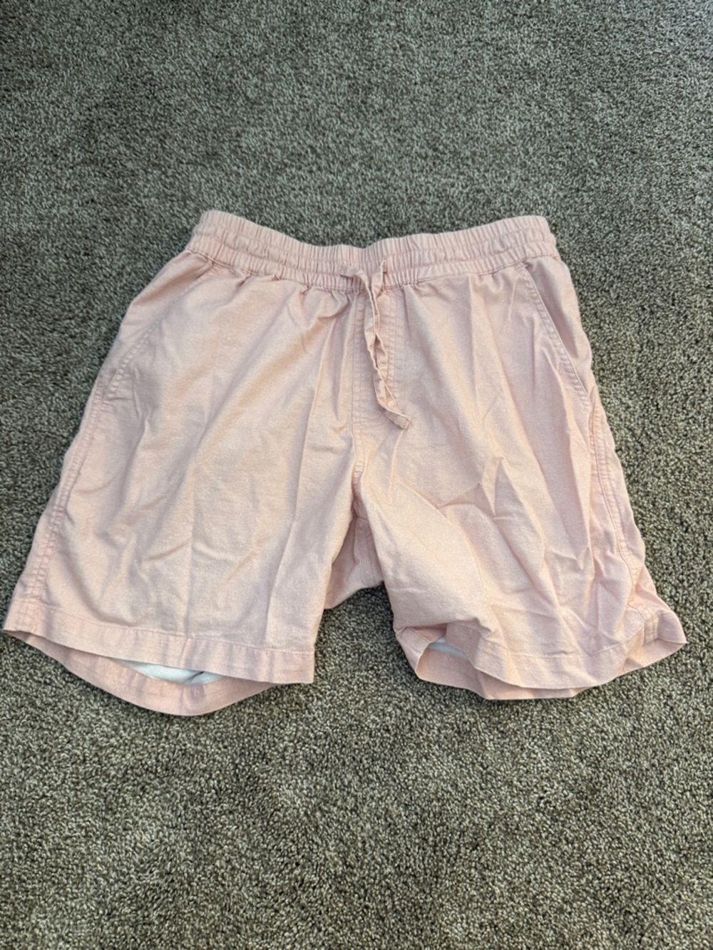 Men's Pink Drawstring Casual Shorts